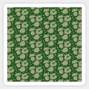 Green Shapes Pattern Background Sticker